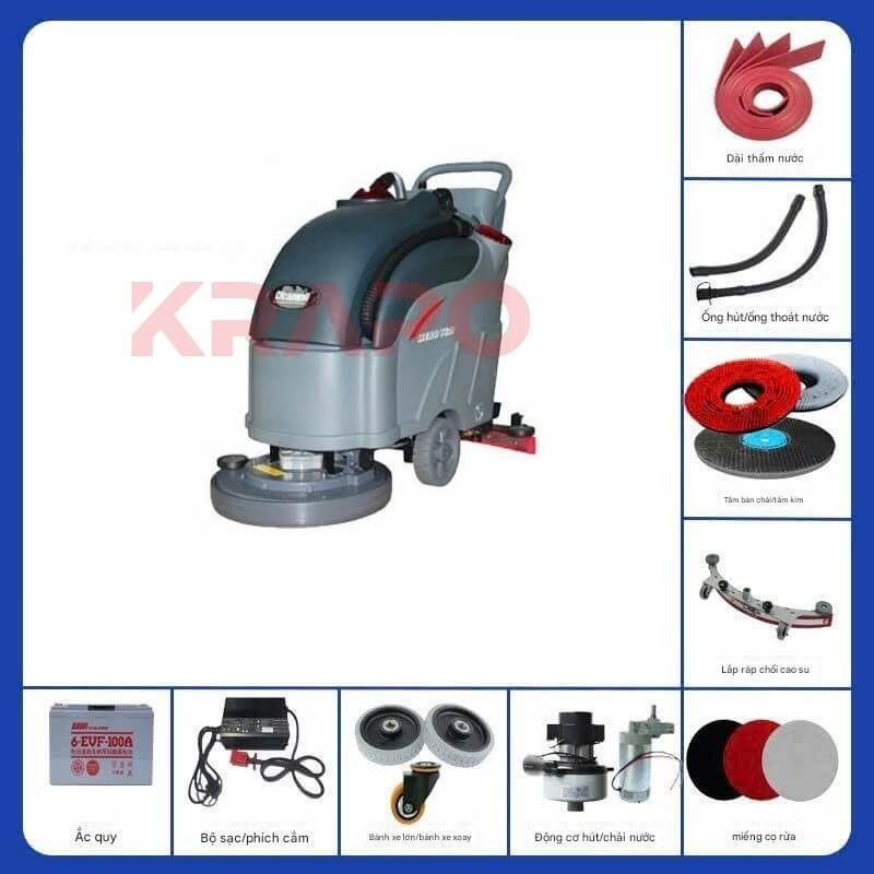 Máy chà sàn cong nghiệp liên hợp Krapo HERO T20 Máy chà sàn cong nghiệp liên hợp Krapo HERO T20