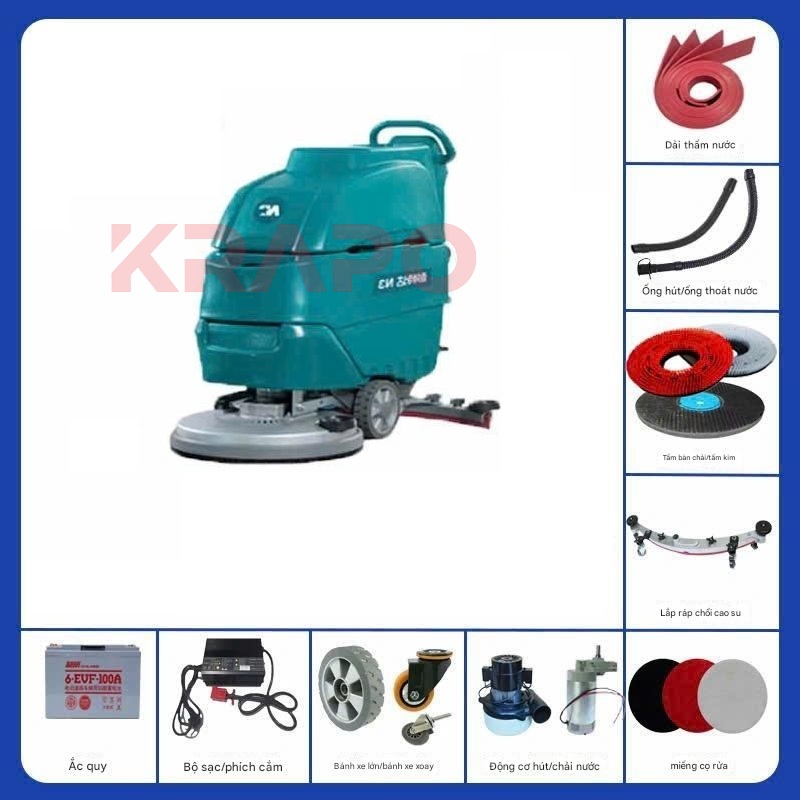 Máy lau sàn công nghiệp liên hợp Krapo N3 Máy lau sàn công nghiệp liên hợp Krapo N3