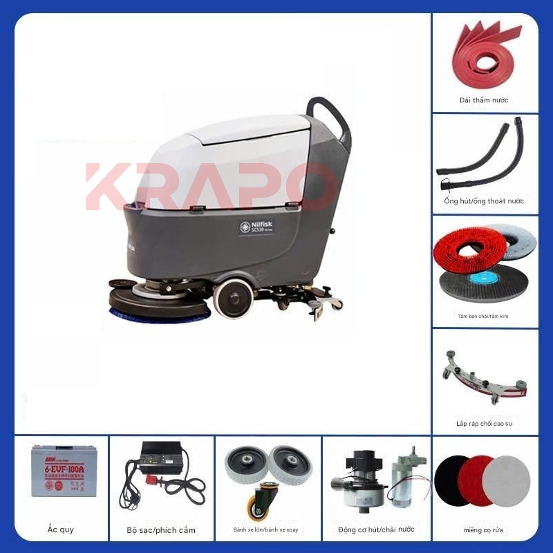 Máy chà sàn công nghiệp liên hợp Nilfisk SC530 Máy chà sàn công nghiệp liên hợp Nilfisk SC530