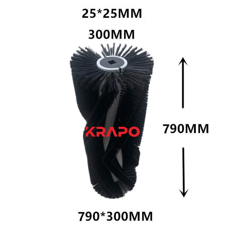 Chổi giữa máy quét rác công nghiệp ngồi lái Krapo choi chinh quet duong
